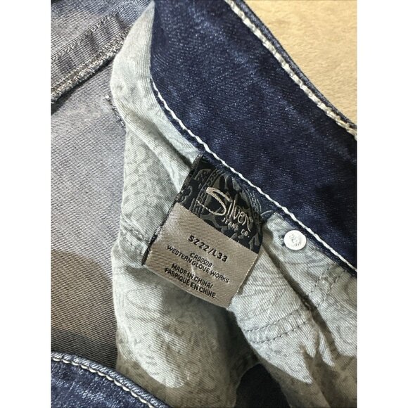 Silver Jeans Co Tuesday Bootcut Jeans Dark Wash Womens 22x33 - Picture 6 of 10